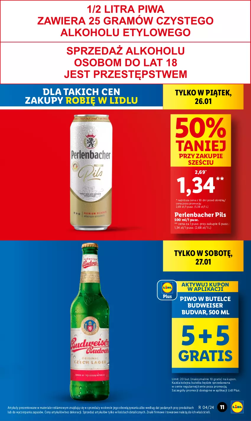 Gazetka promocyjna Lidl - GAZETKA - ważna 25.01 do 28.01.2024 - strona 11 - produkty: Gra, NBA, Olej, Piwo, Ser