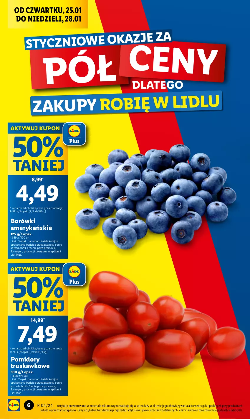 Gazetka promocyjna Lidl - GAZETKA - ważna 25.01 do 28.01.2024 - strona 6 - produkty: Olej, Pomidory
