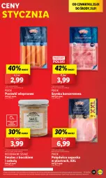 Gazetka promocyjna Lidl - GAZETKA - Gazetka - ważna od 28.01 do 28.01.2024 - strona 23 - produkty: Polędwica, Ser, Parówki, Szynka konserwowa, Szynka, PIKOK, Smalec