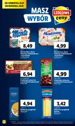 Gazetka promocyjna Lidl - GAZETKA - Gazetka - ważna od 28.01 do 28.01.2024 - strona 36 - produkty: Lubella, Makaron, Deser mleczny, Ser, Rum, Zott, Bell, Tera, Czekolada mleczna, Pilos, Spaghetti, Czekolada, Bella, Deser, Monte