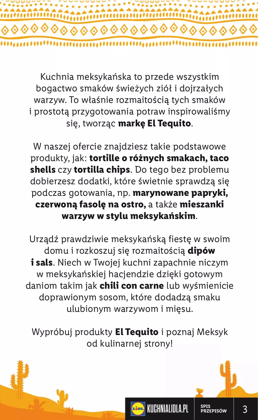 Gazetka promocyjna Lidl - KATALOG MEKSYK - ważna 11.08 do 13.08.2022 - strona 3 - produkty: Danio, Fa, Kosz, Kuchnia, Sos, Tortilla, Tortilla Chips