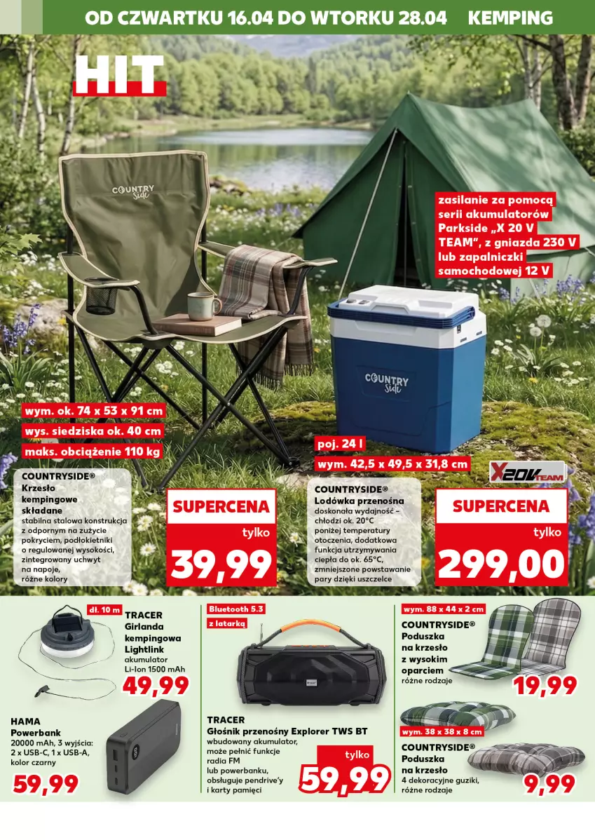 Gazetka promocyjna Kaufland - Kaufland - ważna 16.04 do 28.04.2026 - strona 12 - produkty: Acer, Akumulator, Girlanda, Głośnik, Hama, Krzesło, Lodówka, Napoje, Parkside, Pendrive, Poduszka, Por, Powerbank, Ser, Sok