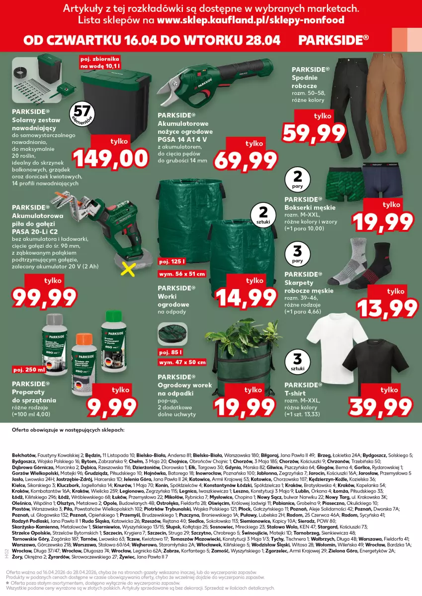 Gazetka promocyjna Kaufland - Kaufland - ważna 16.04 do 28.04.2026 - strona 17 - produkty: Akumulator, BIC, Bokserki, Chrzan, Dior, Fa, Inka, Karp, Koc, LG, Noż, Nożyce, Orka, Parkside, Piast, Piła do gałęzi, Podlaski, Ser, Sok, Sos, T-shirt, Top, Uchwyty, Wino