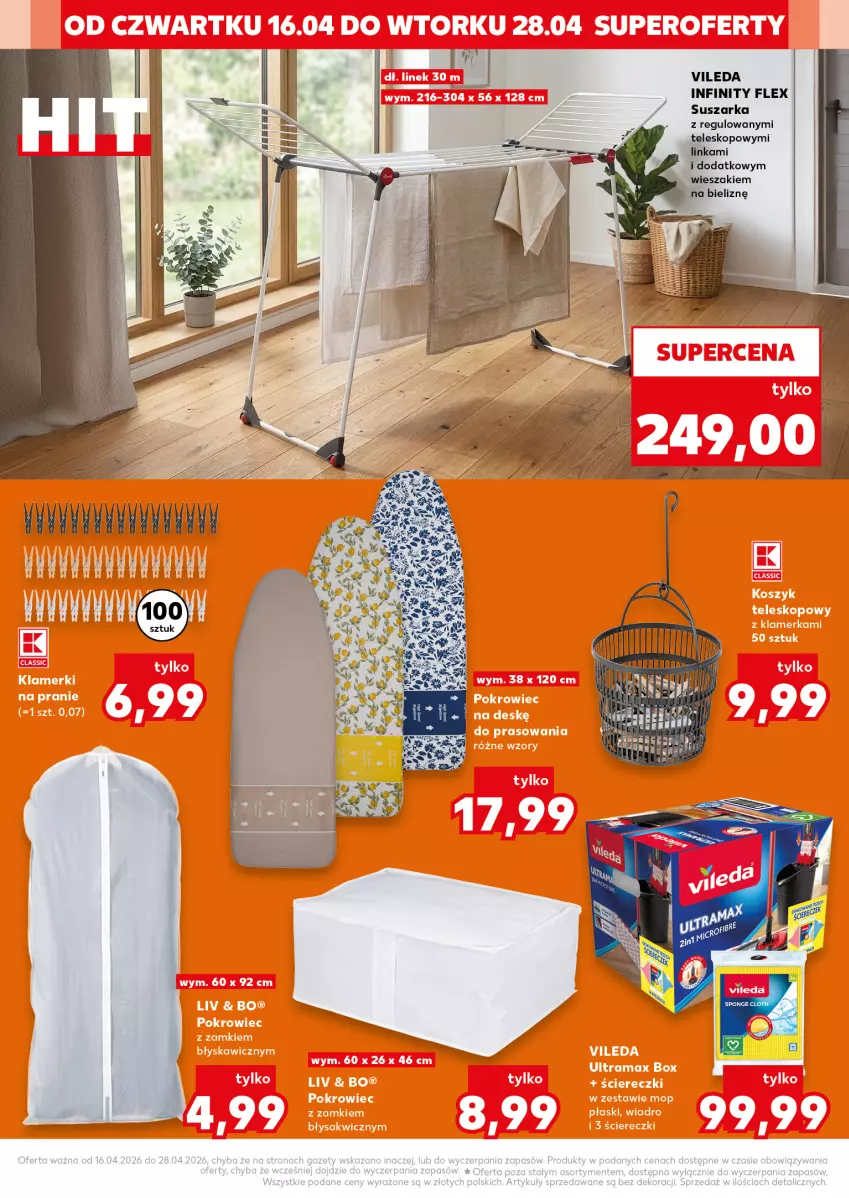 Gazetka promocyjna Kaufland - Kaufland - ważna 16.04 do 28.04.2026 - strona 18 - produkty: Inka, Suszarka, Teleskop, Vileda, Wieszak