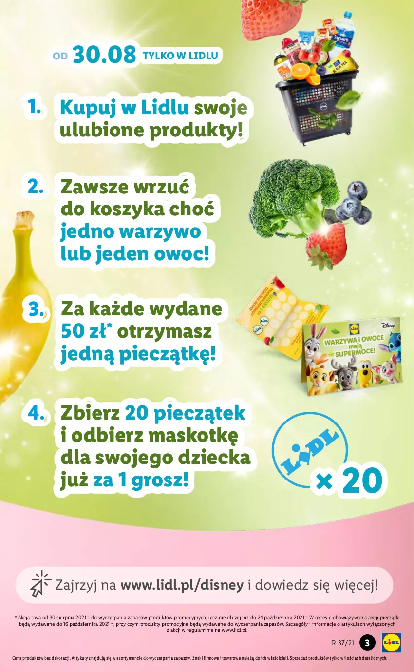 Gazetka promocyjna Lidl - GAZETKA - ważna 13.09 do 15.09.2021 - strona 3 - produkty: Disney, Kosz, Piec