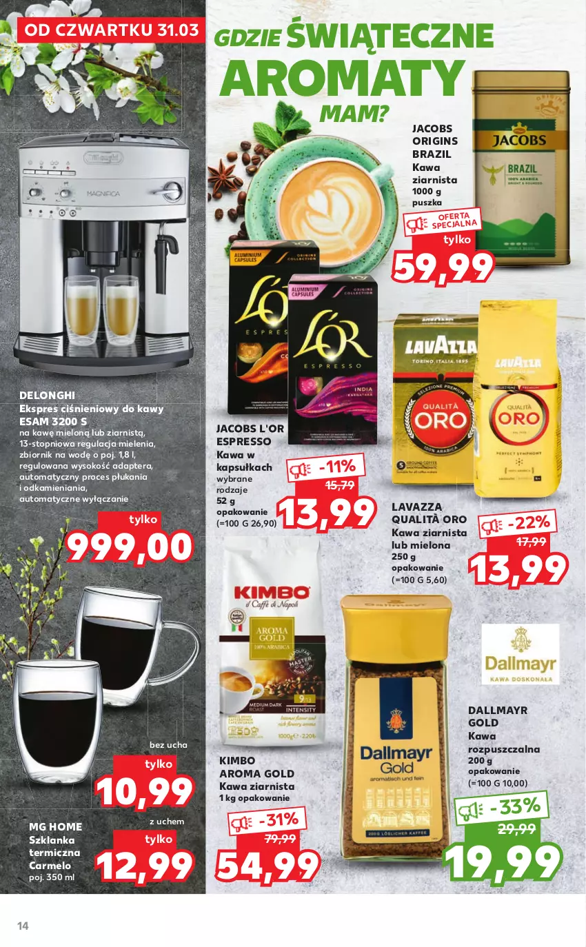 Gazetka promocyjna Kaufland - Katalog specjalny - ważna 31.03 do 16.04.2022 - strona 14 - produkty: Dallmayr, Gin, Jacobs, Kawa, Kawa rozpuszczalna, Kawa ziarnista, Lavazza, Sok, Szklanka, Tera, Top