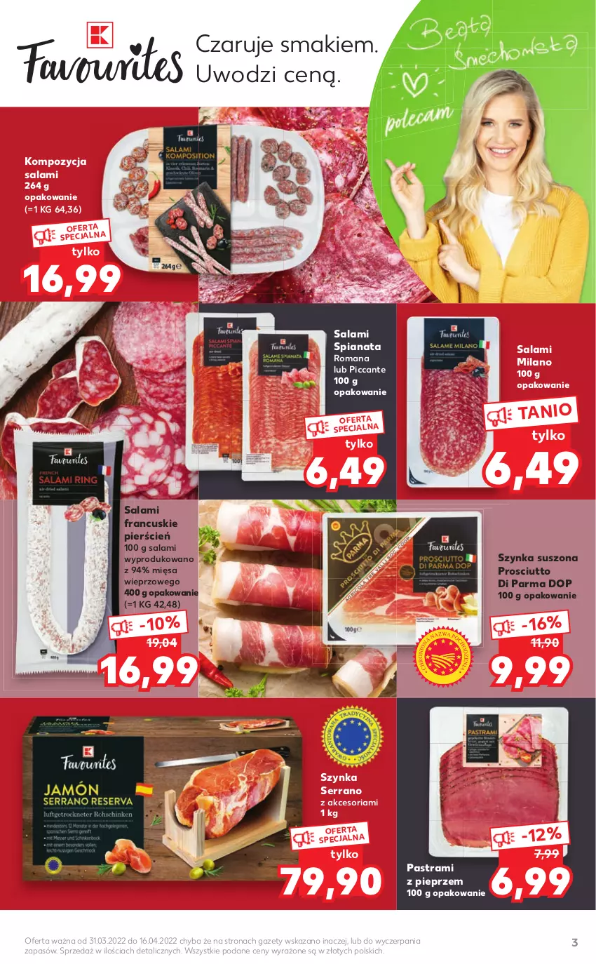 Gazetka promocyjna Kaufland - Katalog specjalny - ważna 31.03 do 16.04.2022 - strona 3 - produkty: Cień, Pieprz, Prosciutto, Salami, Ser, Szynka