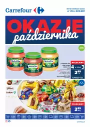 Gazetka promocyjna Carrefour - Gazetka Okazje października - Gazetka - ważna od 30.10 do 30.10.2021 - strona 1 - produkty: Ser, Cukier, BoboVita, Kosz, Serek, Dzieci, Deser, Cukierki