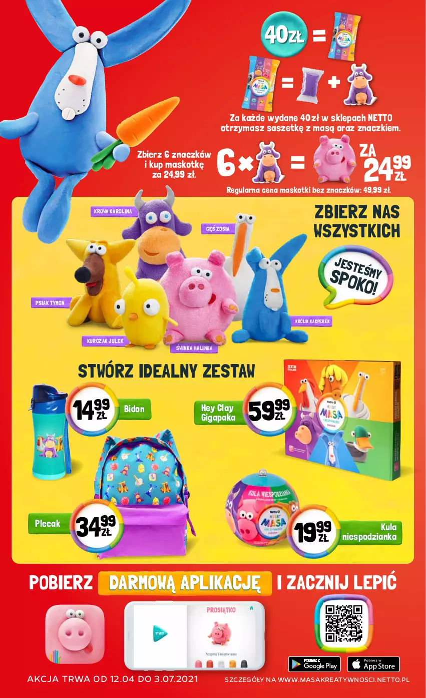 Gazetka promocyjna Netto - Oferta tygodnia - ważna 04.05 do 08.05.2021 - strona 4 - produkty: Hey Clay, Inka, Królik, Kurczak, Plecak