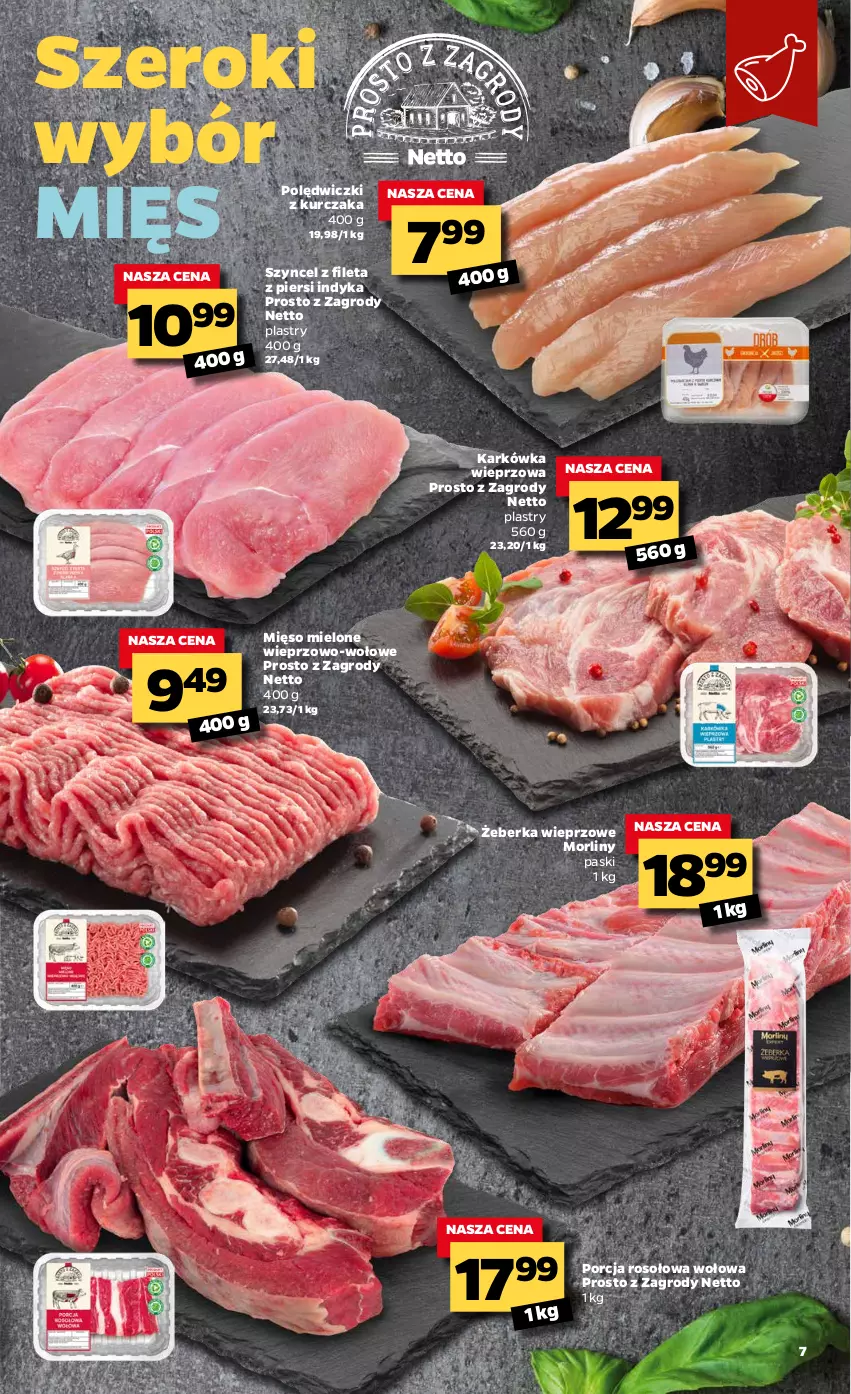 Gazetka promocyjna Netto - Oferta tygodnia - ważna 04.05 do 08.05.2021 - strona 7 - produkty: Karkówka wieprzowa, Kurczak, Mięso, Mięso mielone, Morliny, Polędwiczki z kurczaka, Por