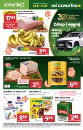 Gazetka promocyjna Stokrotka - Supermarket - Gazetka - ważna od 27.11 do 27.11.2024 - strona 1 - produkty: Piwa, Piwo, Kurczak, Banany, Warzywa, Gra, Schab wieprzowy, Owoce, Mięso, Nestlé, Bakalland