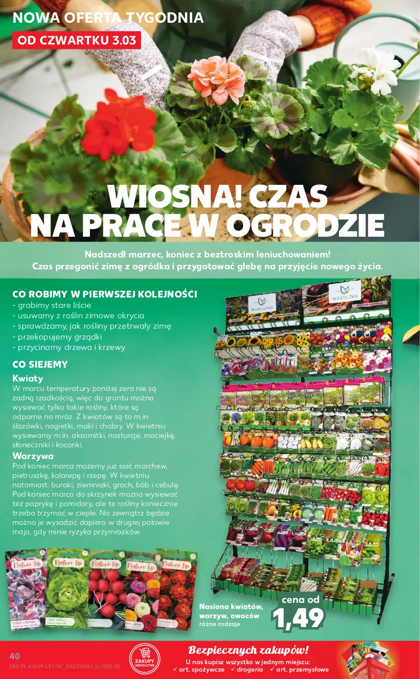 Gazetka promocyjna Kaufland - OFERTA TYGODNIA - ważna 03.03 do 09.03.2022 - strona 40 - produkty: Aksam, Buraki, Gra, Groch, Grunt, Koc, Ogród, Olej, Piec, Pomidory, Por, Warzywa, Ziemniaki