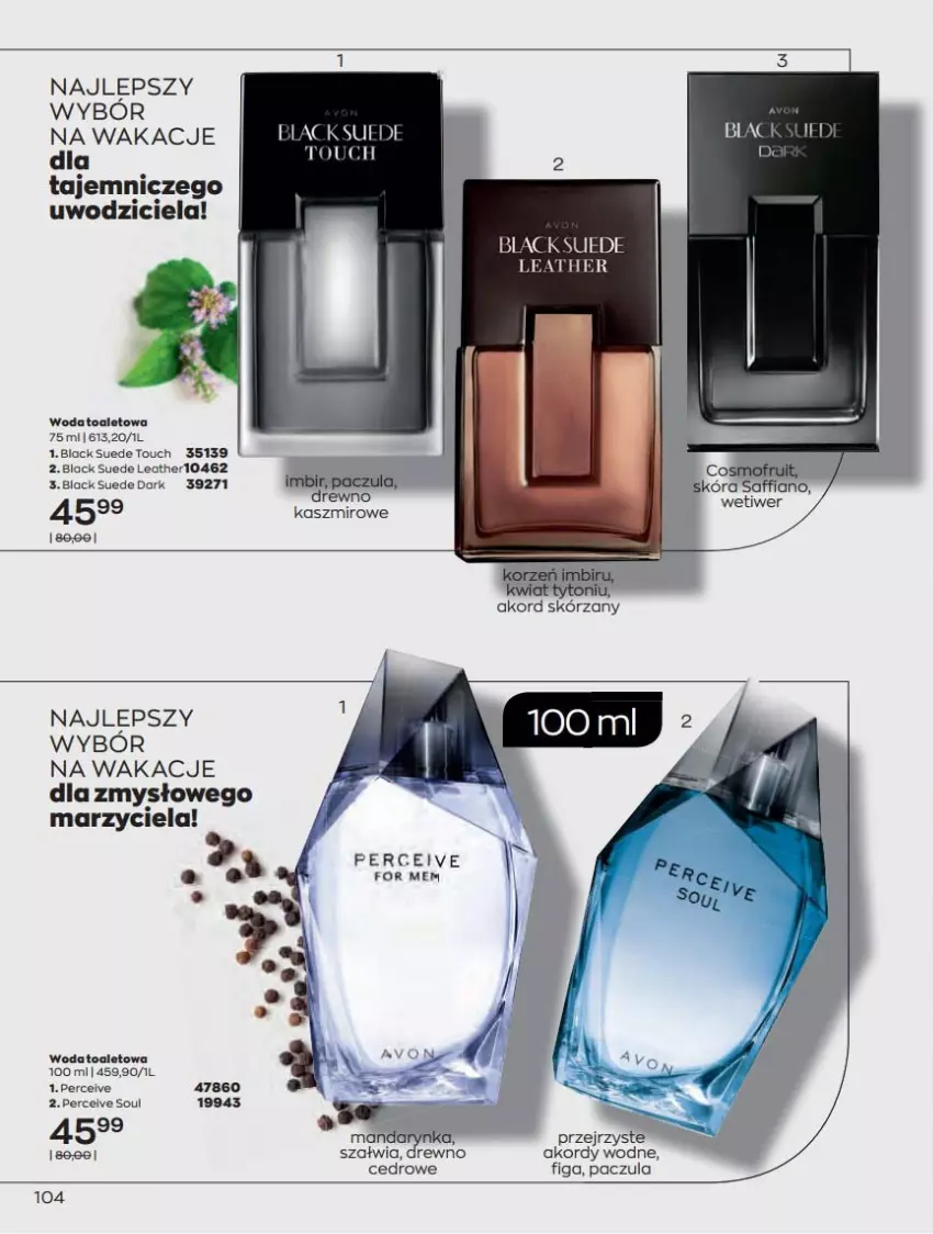 Gazetka promocyjna Avon - Katalog Avon 6/2021 kampania czerwiec - ważna 01.06 do 30.06.2021 - strona 104 - produkty: Lack, Woda, Woda toaletowa