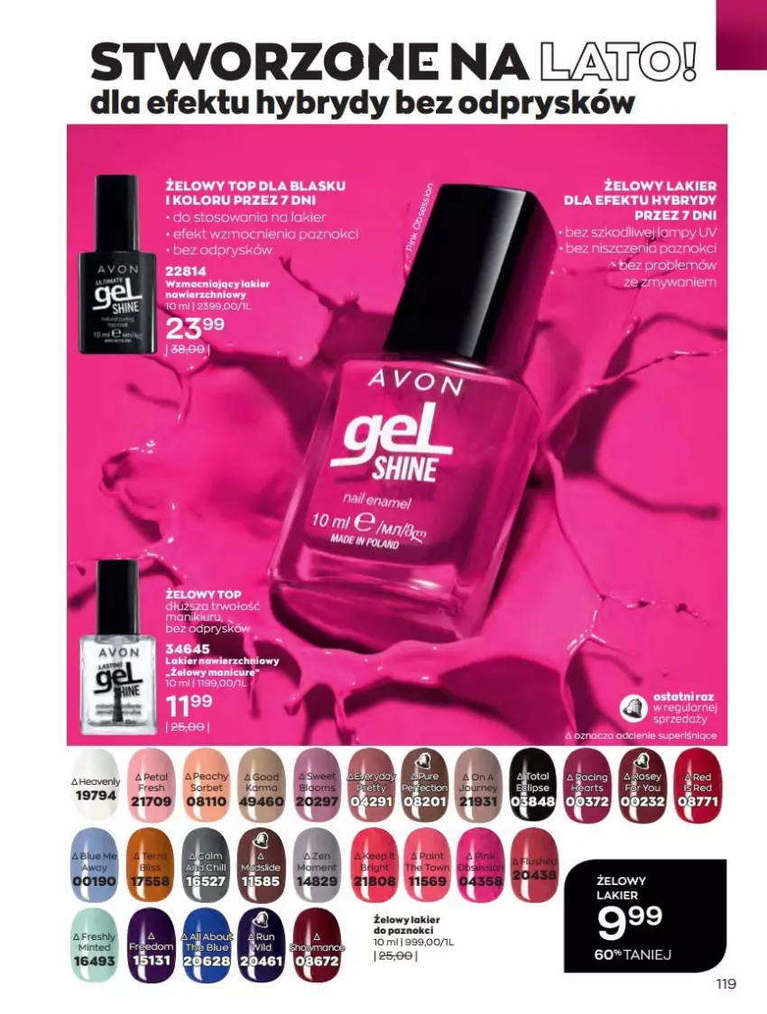 Gazetka promocyjna Avon - Katalog Avon 6/2021 kampania czerwiec - ważna 01.06 do 30.06.2021 - strona 119 - produkty: Fa, Lakier, SESSIO