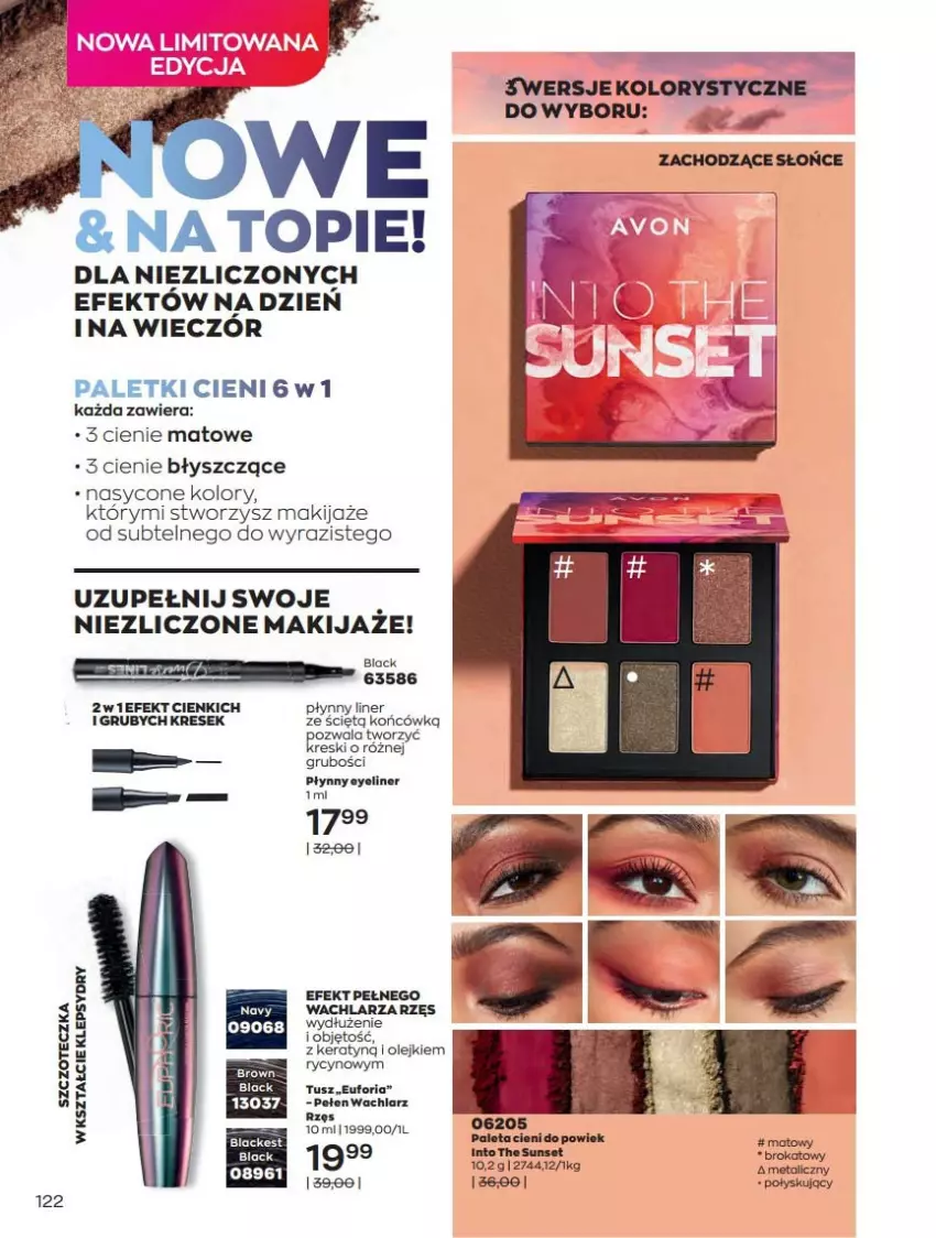 Gazetka promocyjna Avon - Katalog Avon 6/2021 kampania czerwiec - ważna 01.06 do 30.06.2021 - strona 122 - produkty: Lack, Makijaż, Olej, Paleta, Szczoteczka, Top, Tusz