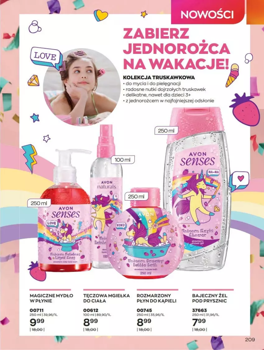 Gazetka promocyjna Avon - Katalog Avon 6/2021 kampania czerwiec - ważna 01.06 do 30.06.2021 - strona 209 - produkty: Dzieci, Fa, Mydło, Płyn do kąpieli