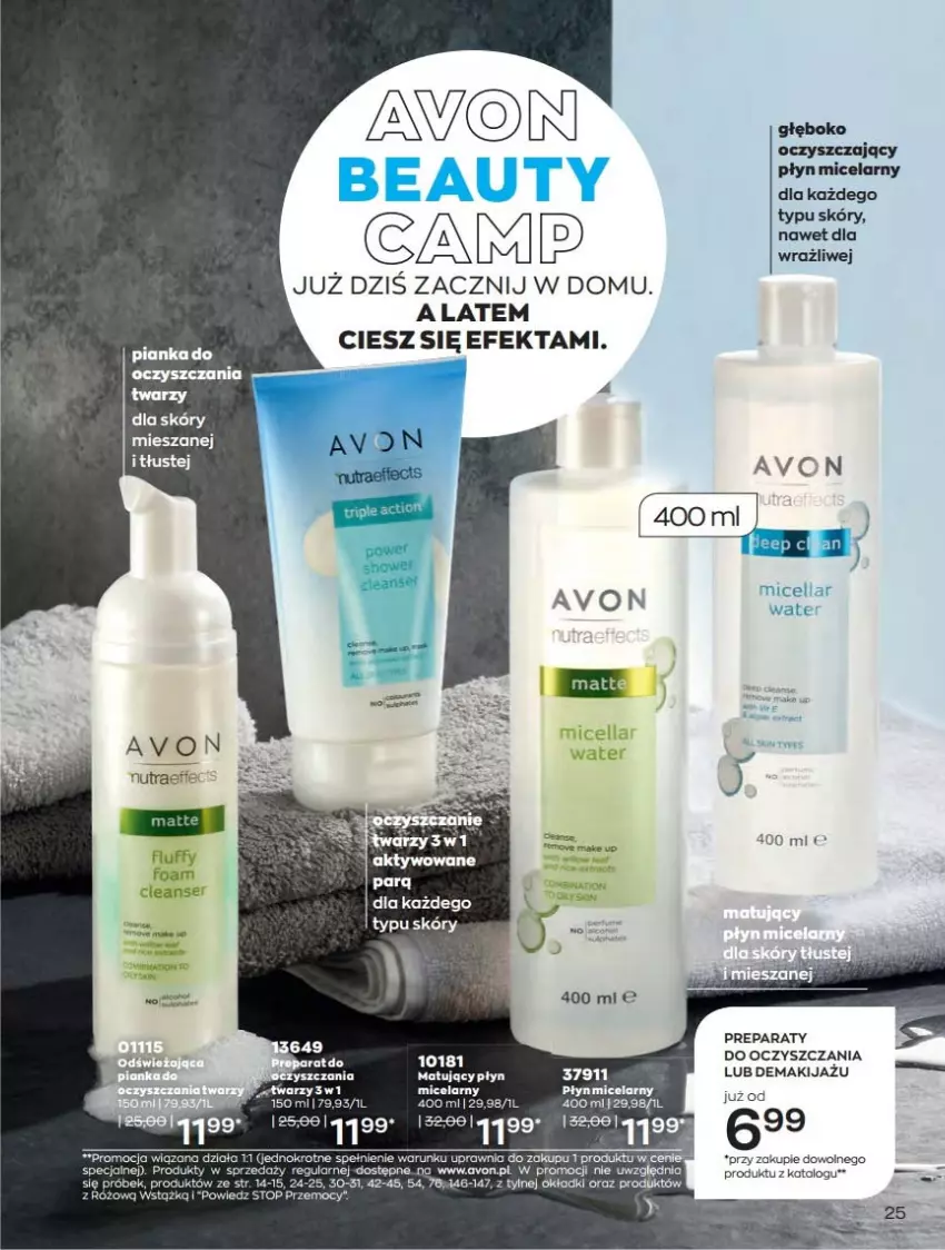 Gazetka promocyjna Avon - Katalog Avon 6/2021 kampania czerwiec - ważna 01.06 do 30.06.2021 - strona 25 - produkty: Feta, Makijaż, Płyn micelarny, Top