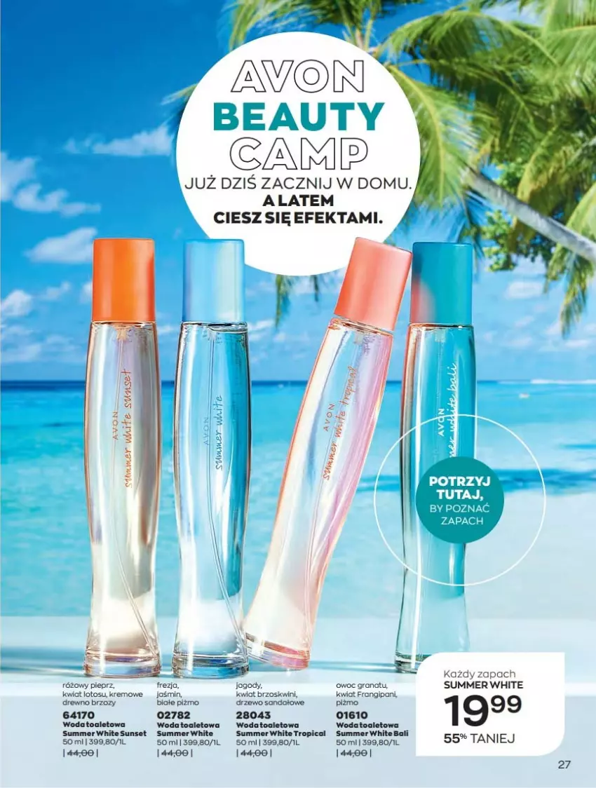 Gazetka promocyjna Avon - Katalog Avon 6/2021 kampania czerwiec - ważna 01.06 do 30.06.2021 - strona 27 - produkty: Gra, Granat, Jagody, Pieprz, Tropical, Woda, Woda toaletowa