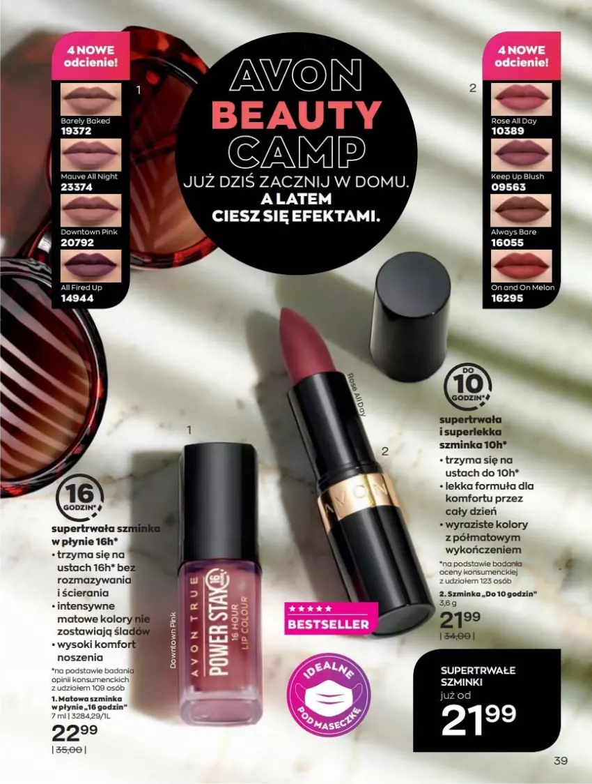 Gazetka promocyjna Avon - Katalog Avon 6/2021 kampania czerwiec - ważna 01.06 do 30.06.2021 - strona 39 - produkty: Always, Fa, Inka, Melon, Sok, Szminka