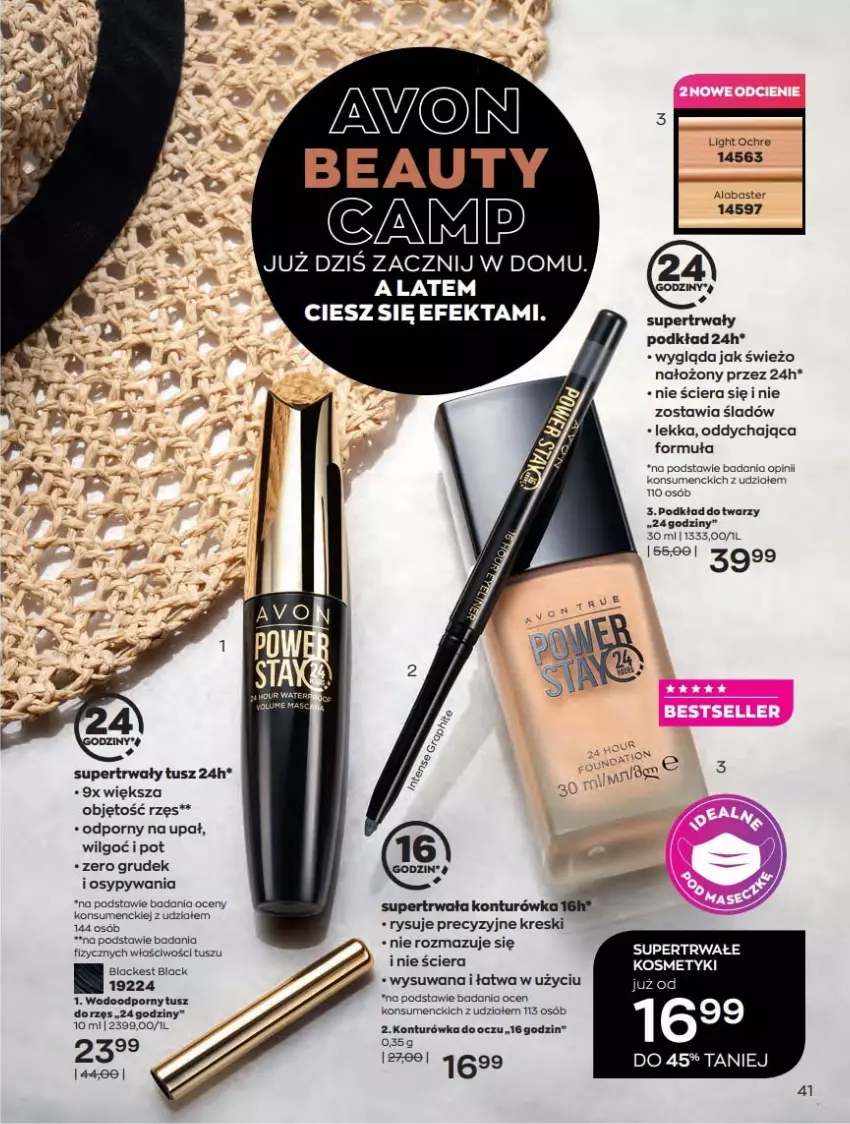 Gazetka promocyjna Avon - Katalog Avon 6/2021 kampania czerwiec - ważna 01.06 do 30.06.2021 - strona 41 - produkty: Lack, LG, Podkład, Podkład do twarzy, Por, Tusz