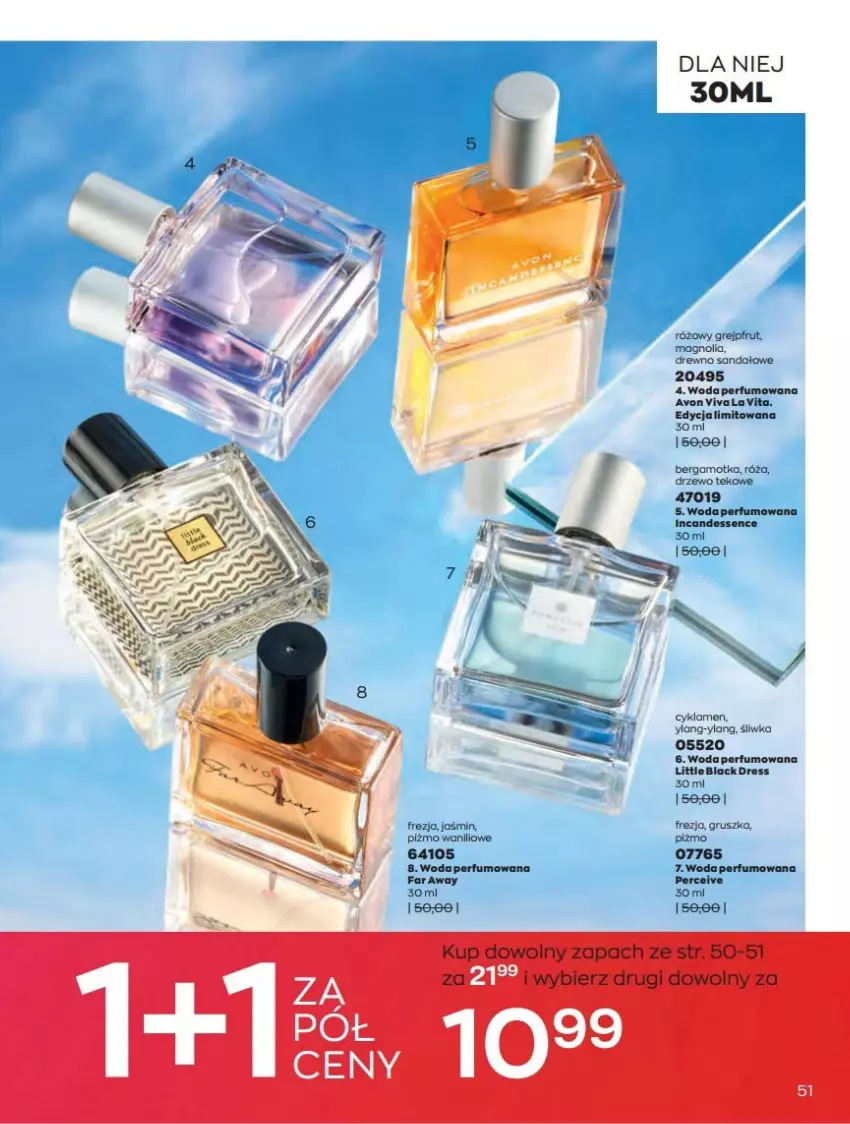 Gazetka promocyjna Avon - Katalog Avon 6/2021 kampania czerwiec - ważna 01.06 do 30.06.2021 - strona 51 - produkty: Fa, Grejpfrut, Lack, Perfum, Por, Róża, Sandał, Woda, Woda perfumowana