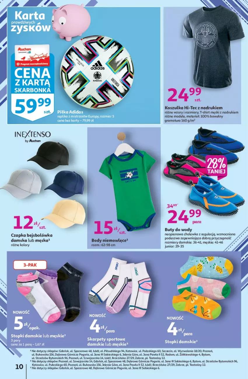 Gazetka promocyjna Auchan - Hiper Kibicowanie Hipermarkety - ważna 10.06 do 16.06.2021 - strona 10 - produkty: Acer, Body, Cars, Czapka, Gra, Hi-Tec, Kosz, Koszulka, Rama, T-shirt