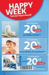 Gazetka promocyjna Auchan - Hiper Kibicowanie Hipermarkety - Gazetka - ważna od 16.06 do 16.06.2021 - strona 2 - produkty: Kapsułki do prania, Mleko