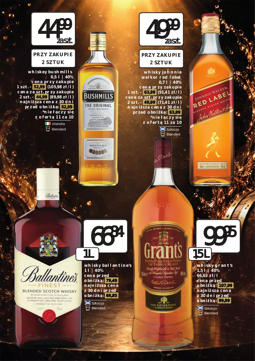 Gazetka promocyjna Dino - Oferta Alkoholowa - ważna 31.07 do 01.08.2026 - strona 3 - produkty: Bushmills, Gra, Johnnie Walker, Koc, Whiskey, Whisky