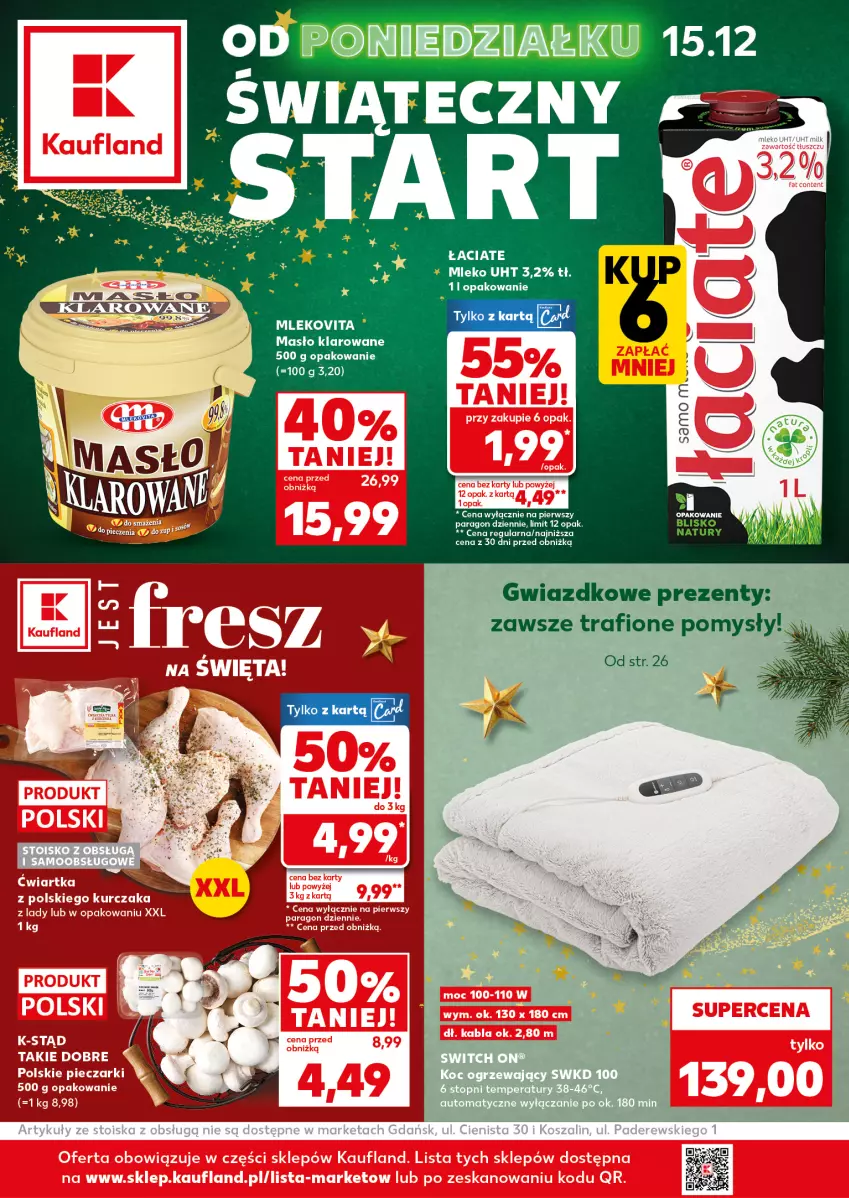 Gazetka promocyjna Kaufland - Mocny Start - ważna 15.12 do 16.12.2025 - strona 1 - produkty: Masło, Masło klarowane, Mleko, Mlekovita