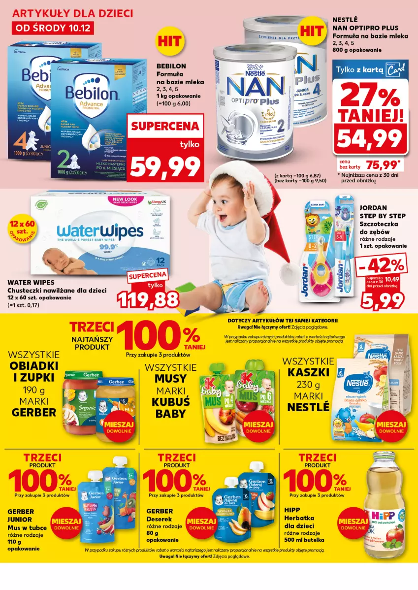 Gazetka promocyjna Kaufland - Mocny Start - ważna 15.12 do 16.12.2025 - strona 22 - produkty: BEBILON, Chusteczki, Deser, Dzieci, Gerber, HiPP, Kubuś, Mus, Por, Ser, Serek, Szczoteczka, Waga