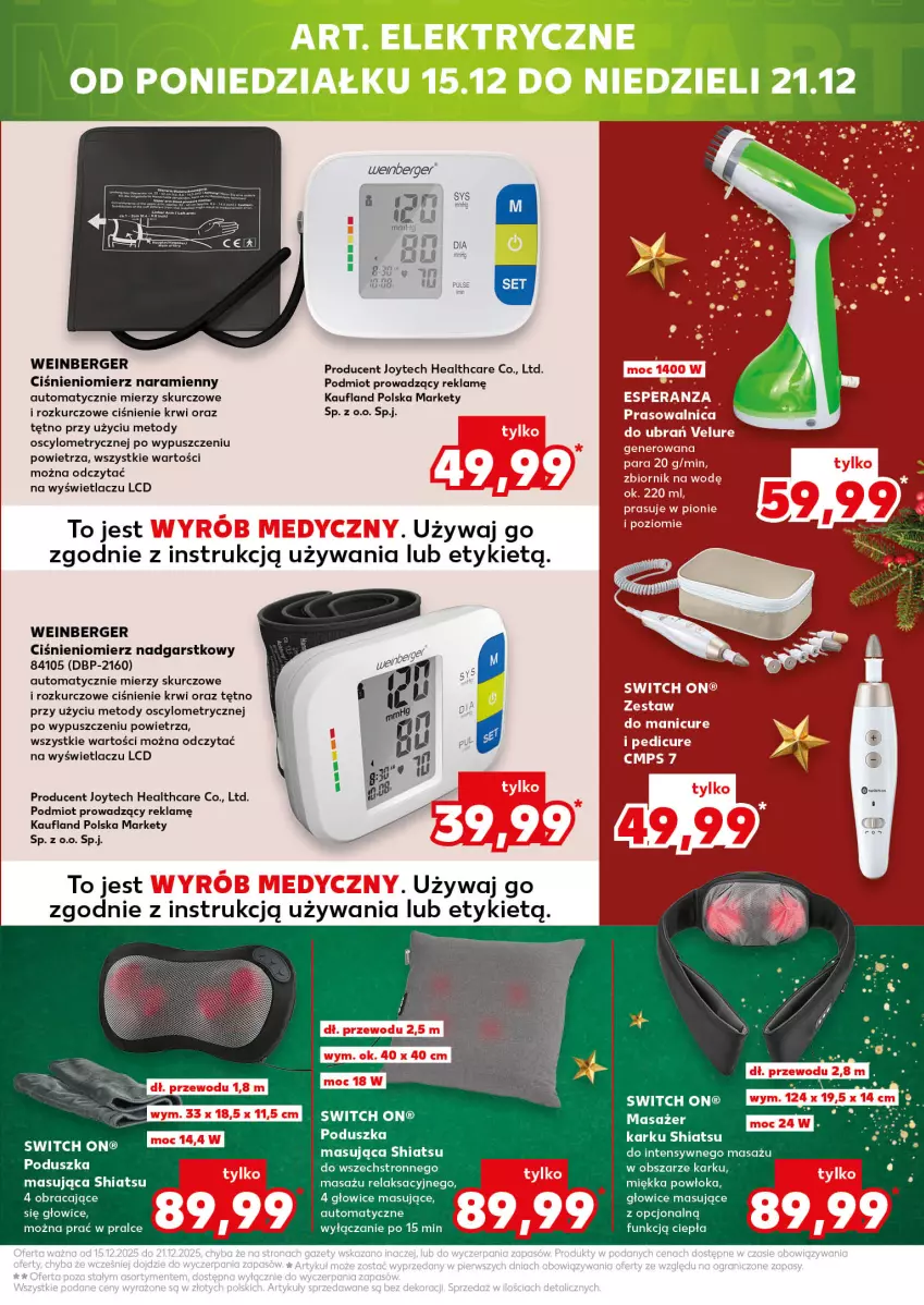 Gazetka promocyjna Kaufland - Mocny Start - ważna 15.12 do 16.12.2025 - strona 27 - produkty: Ciśnieniomierz, Masażer, Poduszka