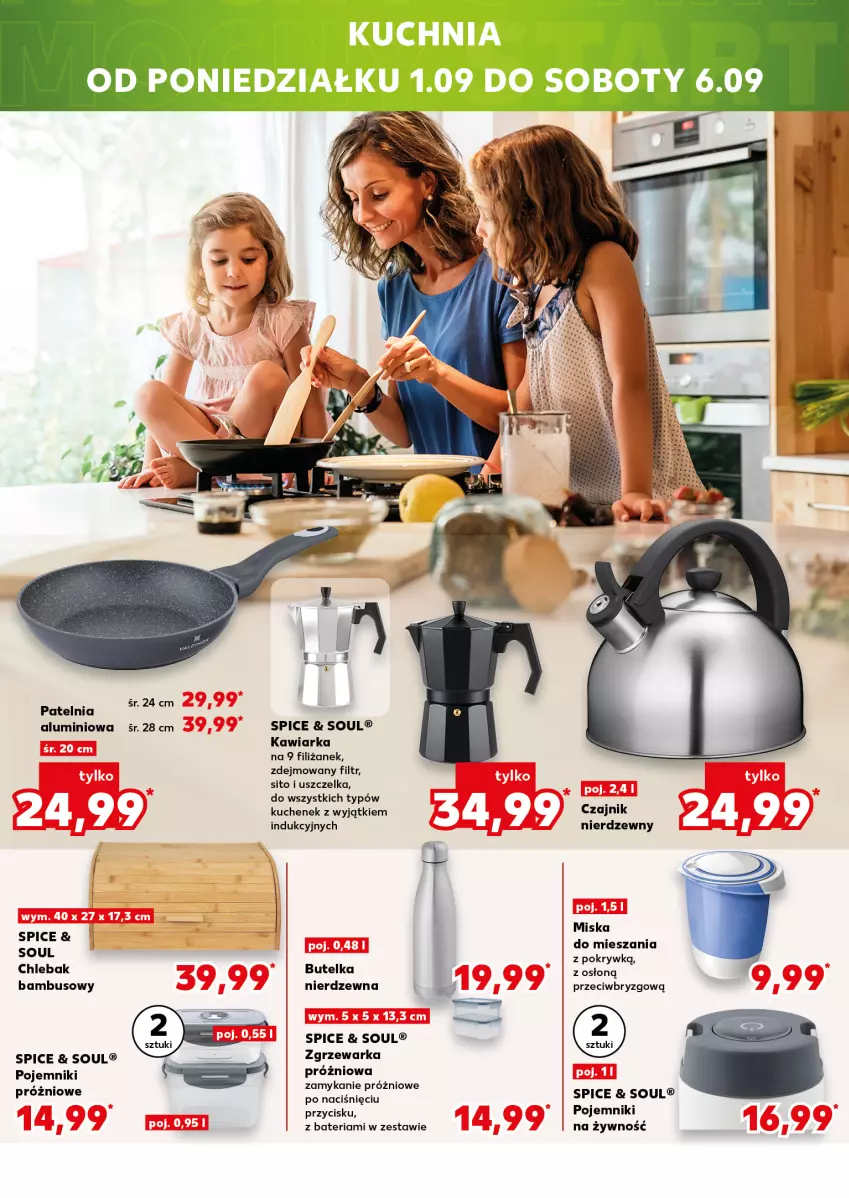 Gazetka promocyjna Kaufland - Mocny Start - ważna 01.09 do 03.09.2025 - strona 16 - produkty: Bateria, Chleb, Chlebak, Czajnik, Kawiarka, Miska, Patelnia, Pojemnik, Sito, Warka