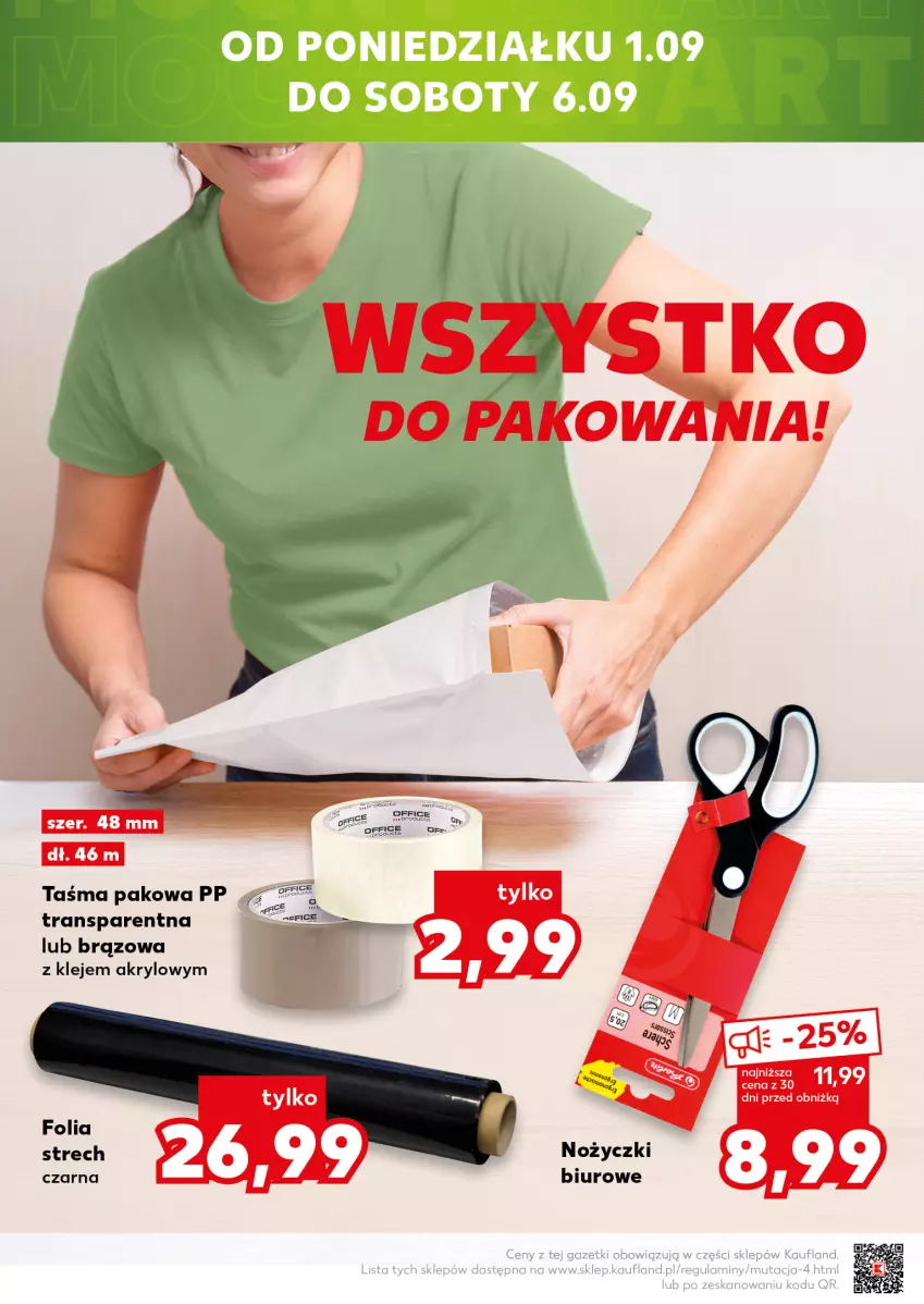 Gazetka promocyjna Kaufland - Mocny Start - ważna 01.09 do 03.09.2025 - strona 20 - produkty: Biuro, Klej, Noż, Nożyczki, Taśma pakowa, Tran