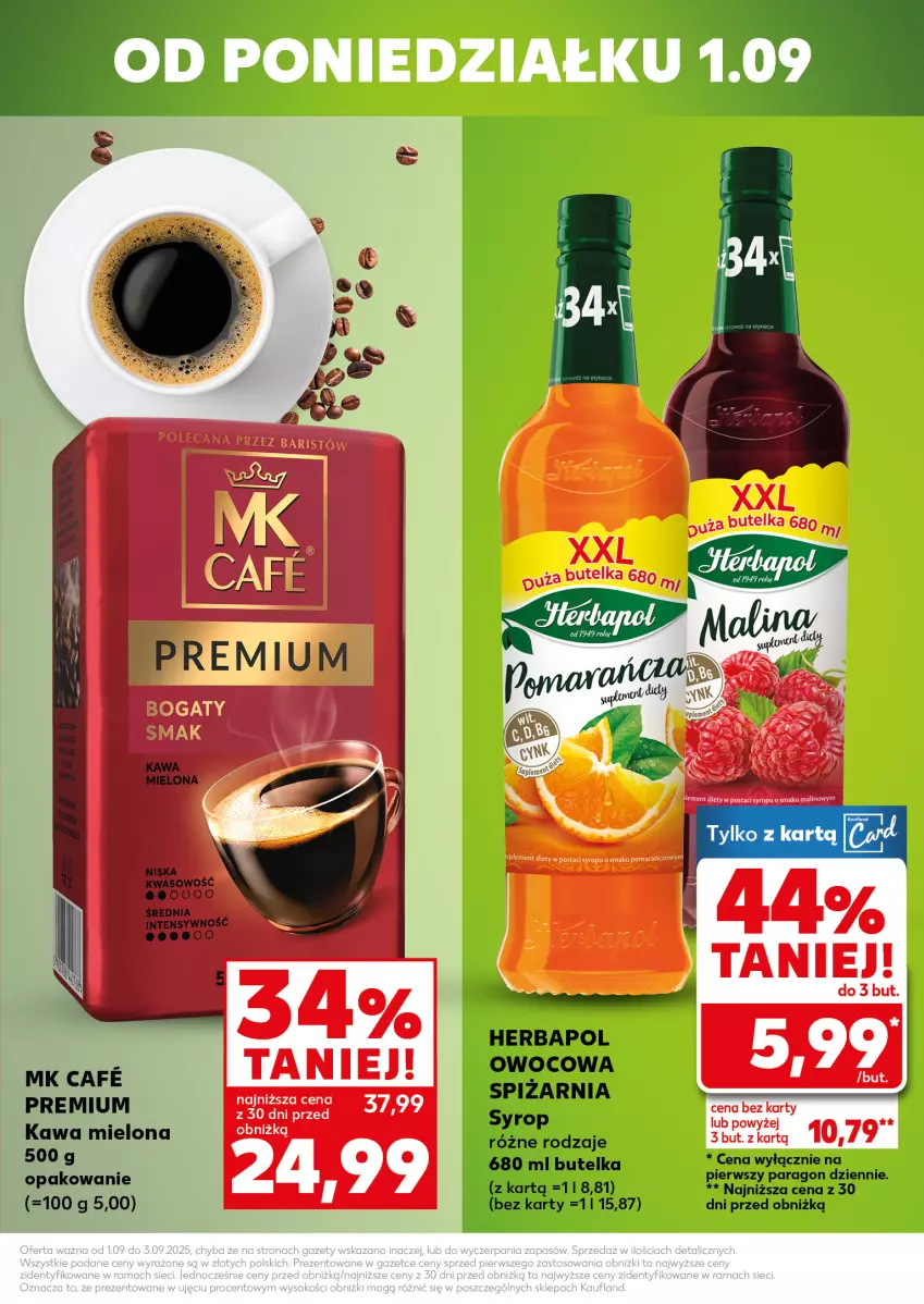 Gazetka promocyjna Kaufland - Mocny Start - ważna 01.09 do 03.09.2025 - strona 3 - produkty: Herbapol, Kawa, Kawa mielona, Syrop