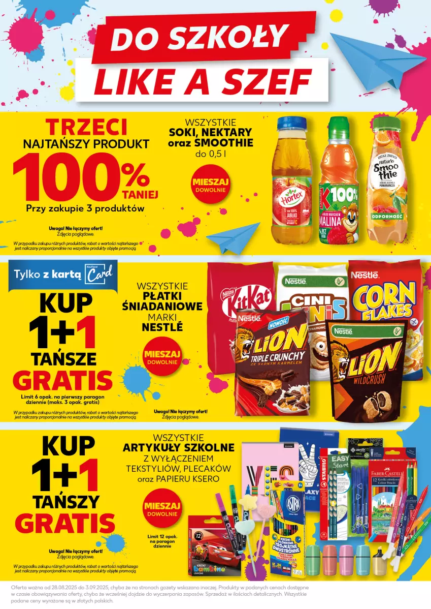 Gazetka promocyjna Kaufland - Mocny Start - ważna 01.09 do 03.09.2025 - strona 5 - produkty: Danio, Gra, Nektar, Papier, Plecak, Por, Ser, Sok, Waga