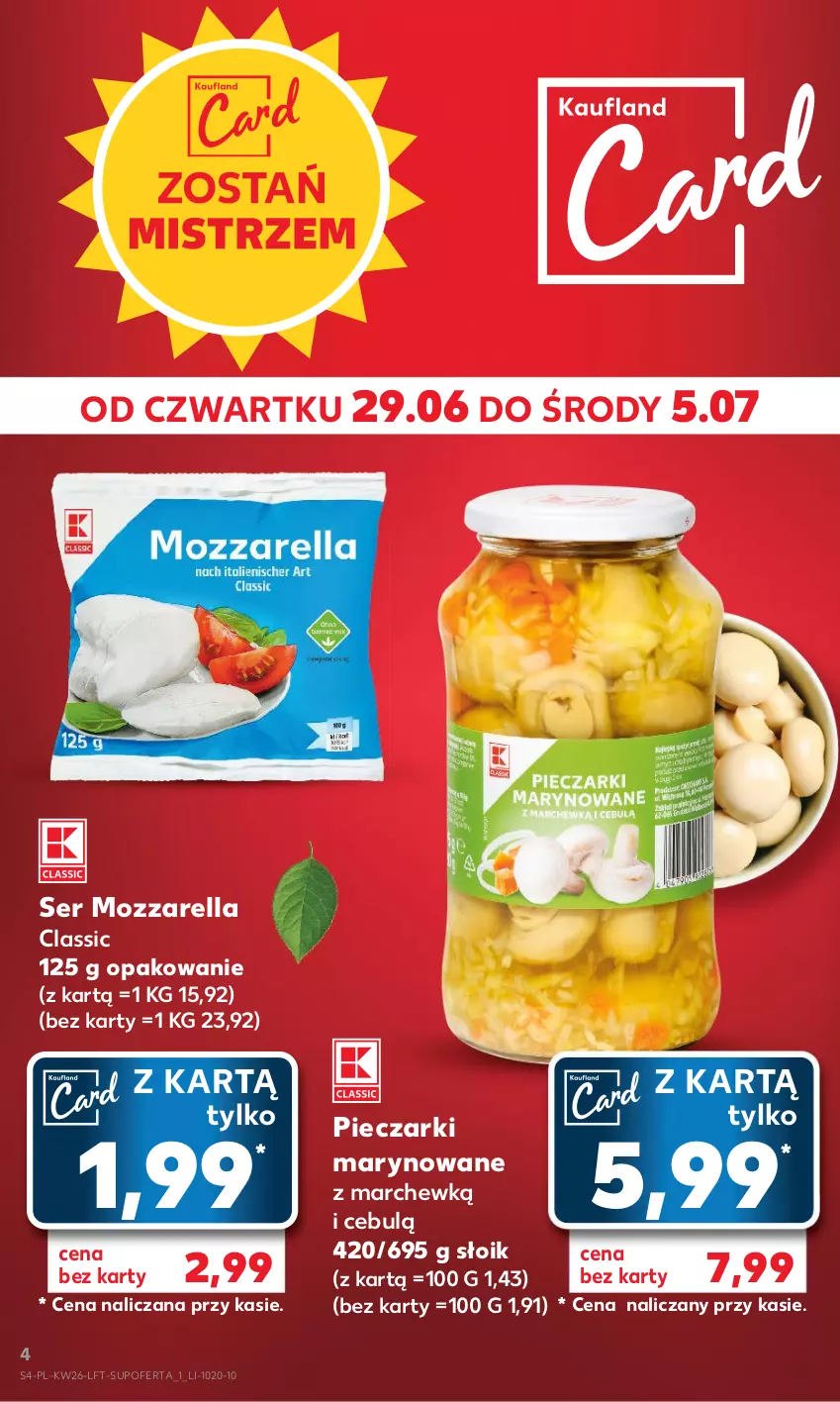 Gazetka promocyjna Kaufland - Gazetka tygodnia - ważna 29.06 do 05.07.2023 - strona 4 - produkty: Mozzarella, Piec, Ser