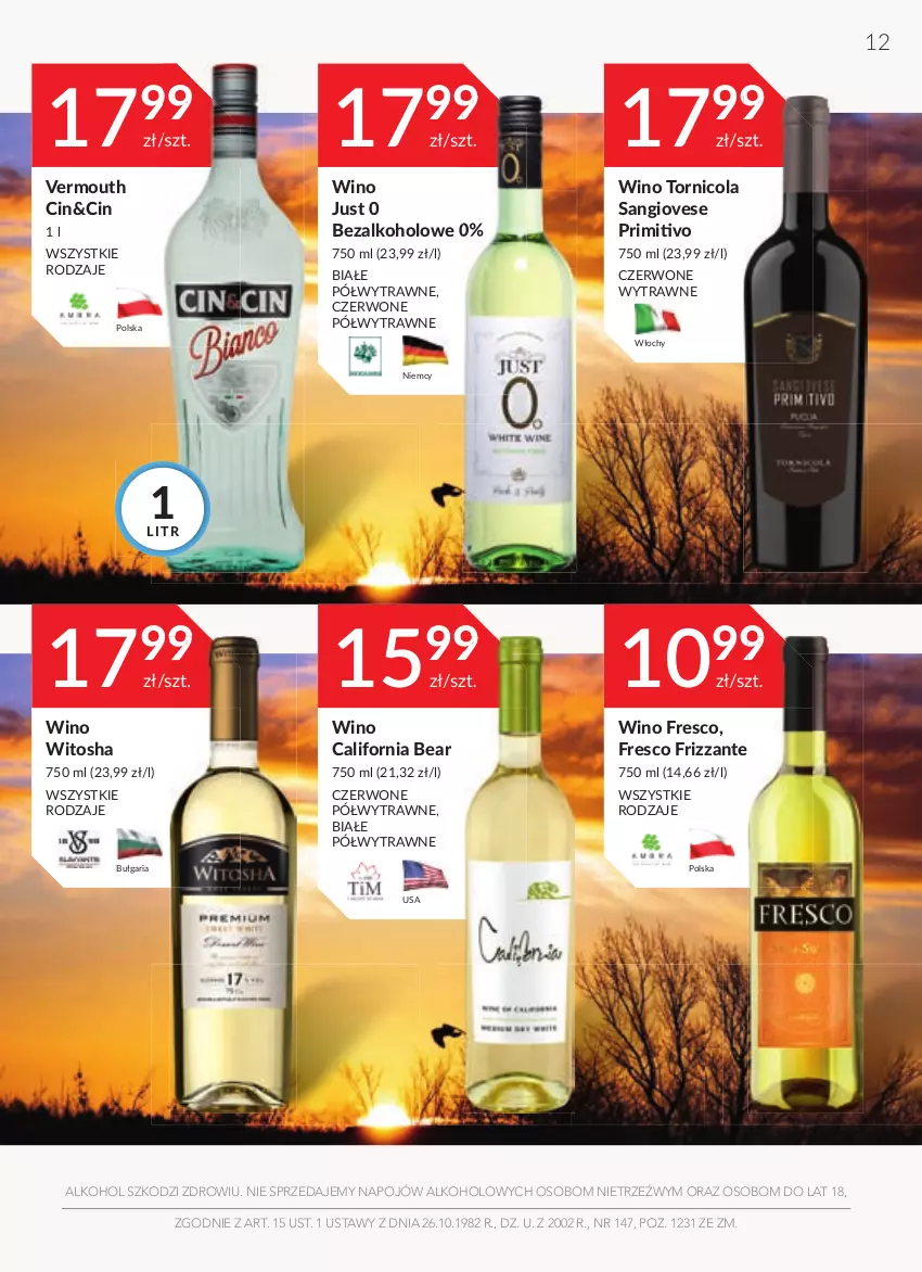 Gazetka promocyjna Stokrotka - Katalog Urodzinowy - ważna 15.09 do 28.09.2022 - strona 12 - produkty: Fresco, Vermouth, Wino