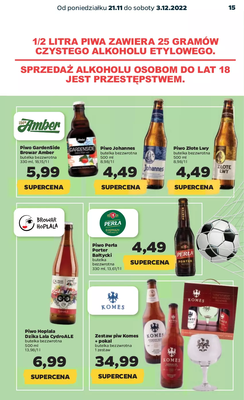 Gazetka promocyjna Netto - Oferta na Mundial - ważna 21.11 do 03.12.2022 - strona 15 - produkty: Gra, Perła, Piwa, Piwo, Por