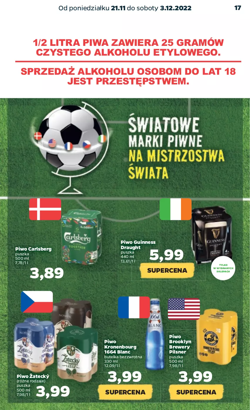 Gazetka promocyjna Netto - Oferta na Mundial - ważna 21.11 do 03.12.2022 - strona 17 - produkty: Carlsberg, Gra, Piwa, Piwo