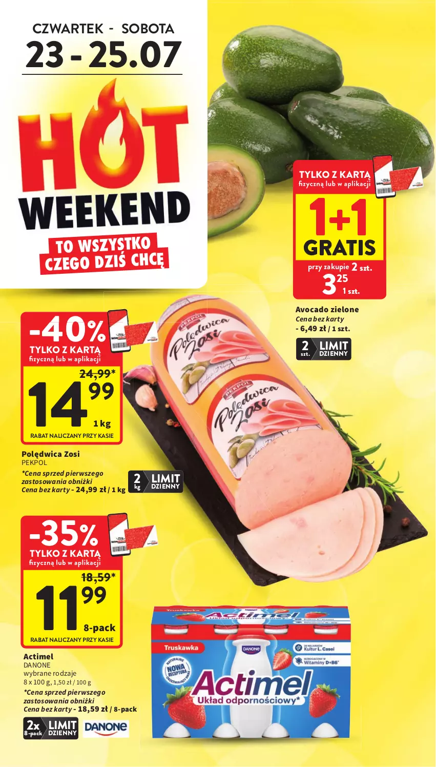 Gazetka promocyjna Intermarche - Gazetka promocyjna - ważna 23.07 do 29.07.2026 - strona 2 - produkty: Actimel, Avocado, Danone, Gra, Pekpol, Polędwica