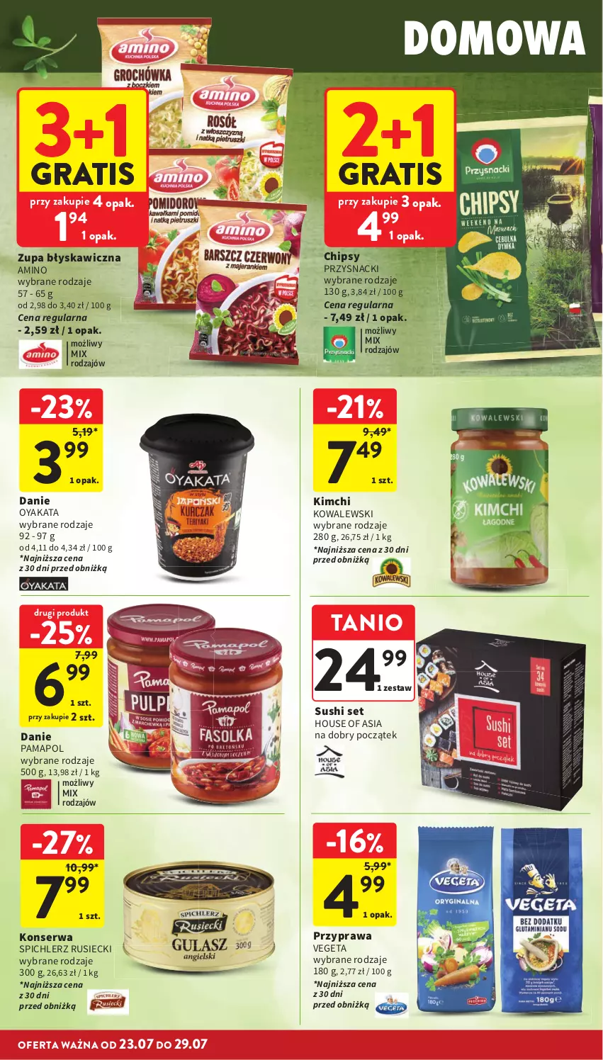Gazetka promocyjna Intermarche - Gazetka promocyjna - ważna 23.07 do 29.07.2026 - strona 26 - produkty: Chipsy, Gra, House of Asia, Przysnacki, Ser, Spichlerz Rusiecki, Sushi, Vegeta, Zupa