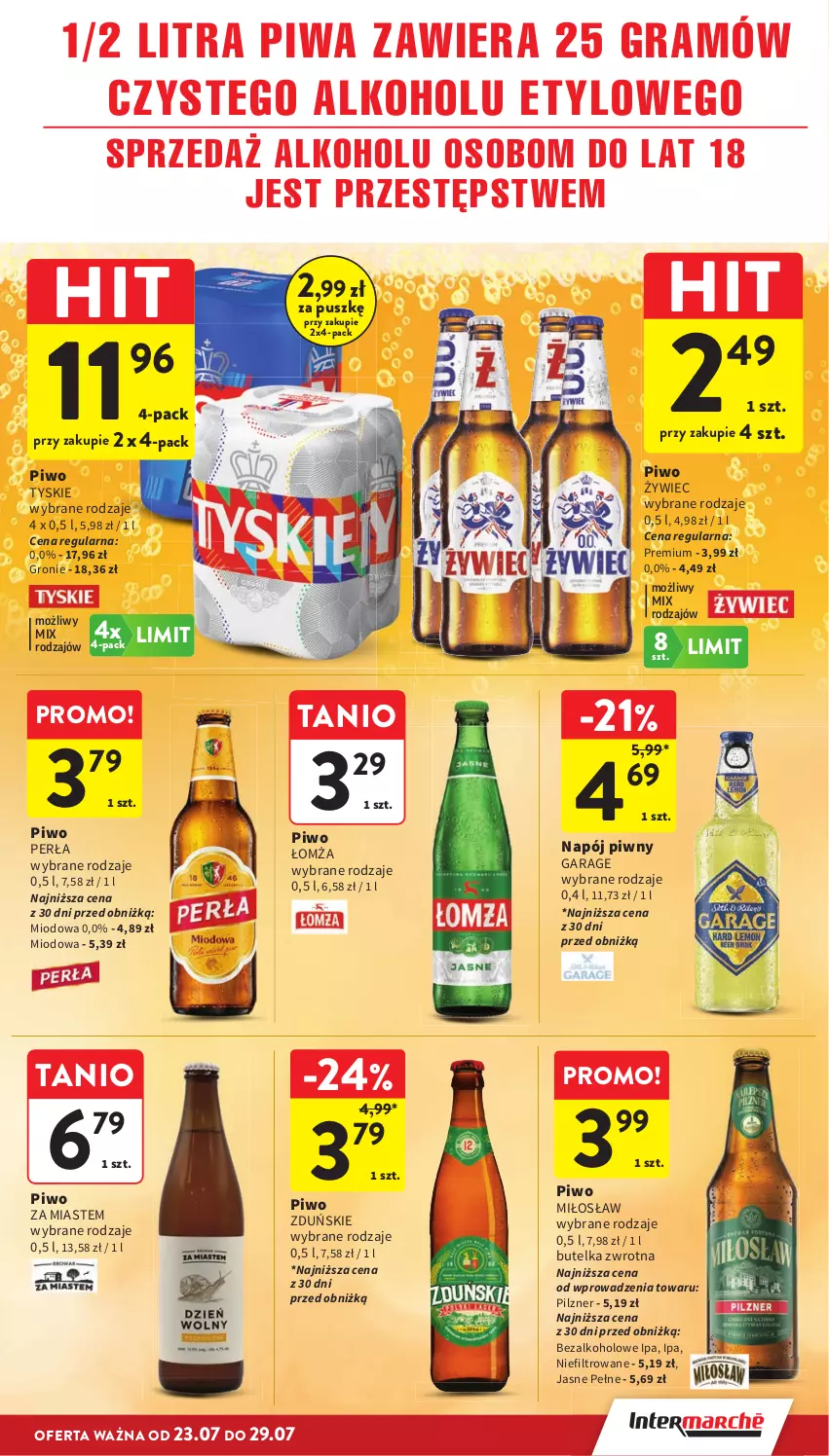 Gazetka promocyjna Intermarche - Gazetka promocyjna - ważna 23.07 do 29.07.2026 - strona 31 - produkty: Gra, Napój, Perła, Piwa, Piwo, Tyskie