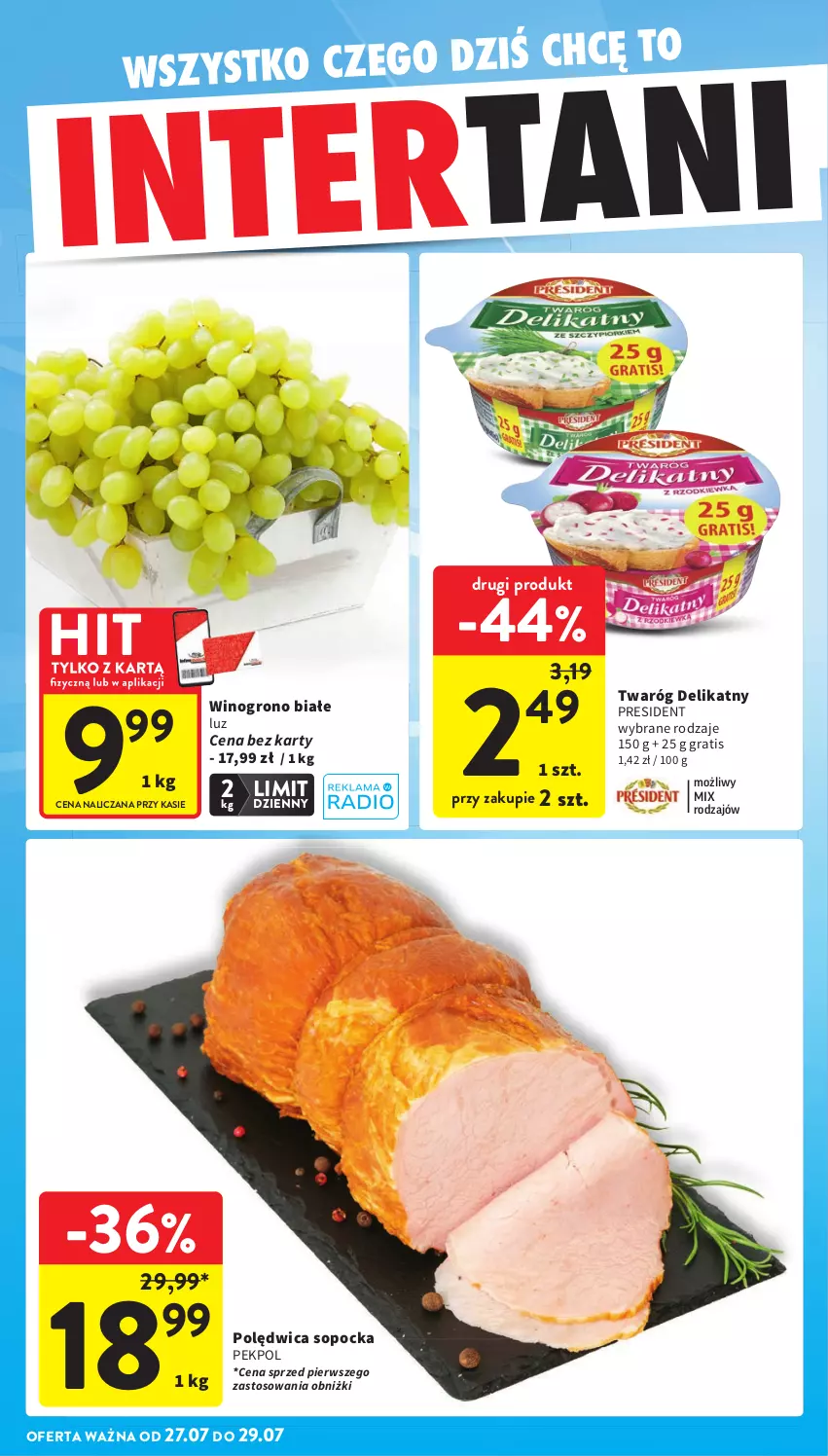 Gazetka promocyjna Intermarche - Gazetka promocyjna - ważna 23.07 do 29.07.2026 - strona 38 - produkty: Gra, Pekpol, Polędwica, Twaróg, Twaróg delikatny, Wino