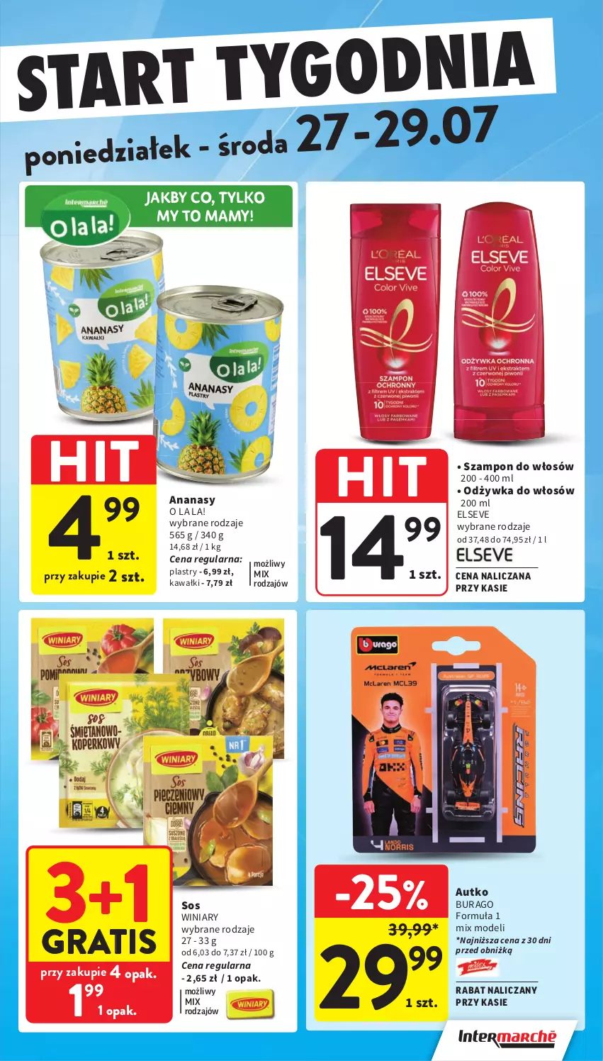Gazetka promocyjna Intermarche - Gazetka promocyjna - ważna 23.07 do 29.07.2026 - strona 39 - produkty: Ananas, Elseve, Gra, Kawa, Odżywka, Sos, Szampon, Winiary