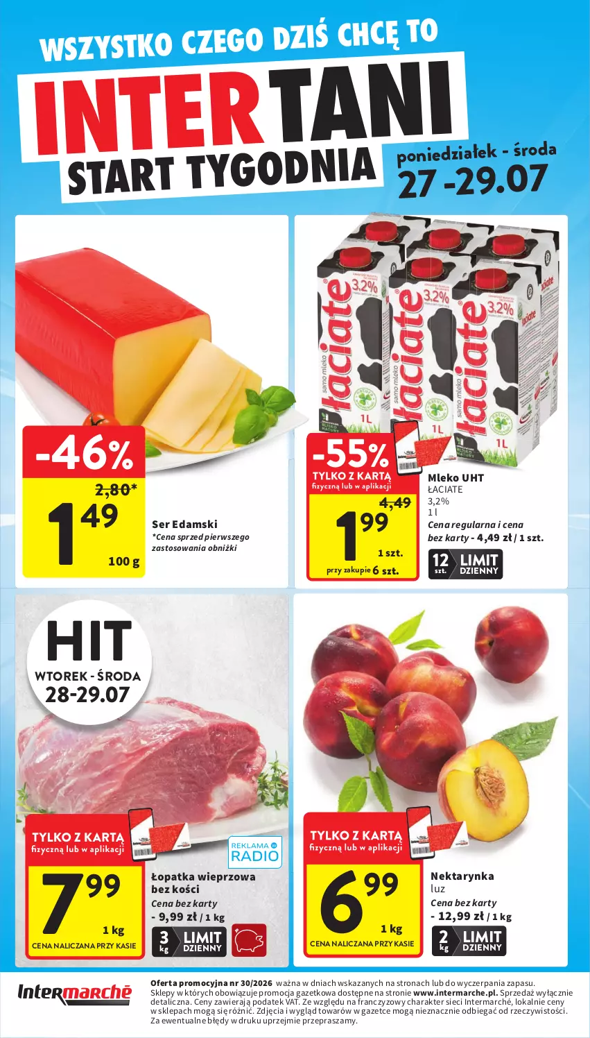 Gazetka promocyjna Intermarche - Gazetka promocyjna - ważna 23.07 do 29.07.2026 - strona 40 - produkty: Edam, Mleko, Nektar, Nektarynka, Ser