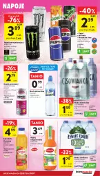 Gazetka promocyjna Intermarche - Gazetka promocyjna - Gazetka - ważna od 29.07 do 29.07.2026 - strona 29 - produkty: Sok, Mirinda, LANA, Pepsi, Fortuna, Napój gazowany, Oshee, Woda mineralna, Napój niegazowany, Woda, Napój, Cisowianka, Hortex