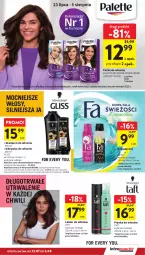 Gazetka promocyjna Intermarche - Gazetka promocyjna - Gazetka - ważna od 29.07 do 29.07.2026 - strona 33 - produkty: Palette, Dezodorant, Color Creme, Taft, Szampon, Lakier do włosów, Odżywka, Pianka do włosów, Lakier, Farba do włosów, Fa
