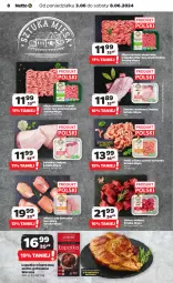 Gazetka promocyjna Netto - Od Poniedziałku - Gazetka - ważna od 08.06 do 08.06.2024 - strona 8 - produkty: Kurczak, Mięso mielone z szynki, Mięso mielone, Gulasz wołowy, Mięso z uda kurczaka, Golonka z indyka, Mięso