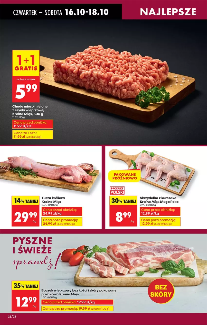 Gazetka promocyjna Biedronka - Od Czwartku - ważna 16.10 do 22.10.2025 - strona 24 - produkty: Boczek, Boczek wieprzowy, Mięso, Mięso mielone, Mięso mielone z szynki, Tusz