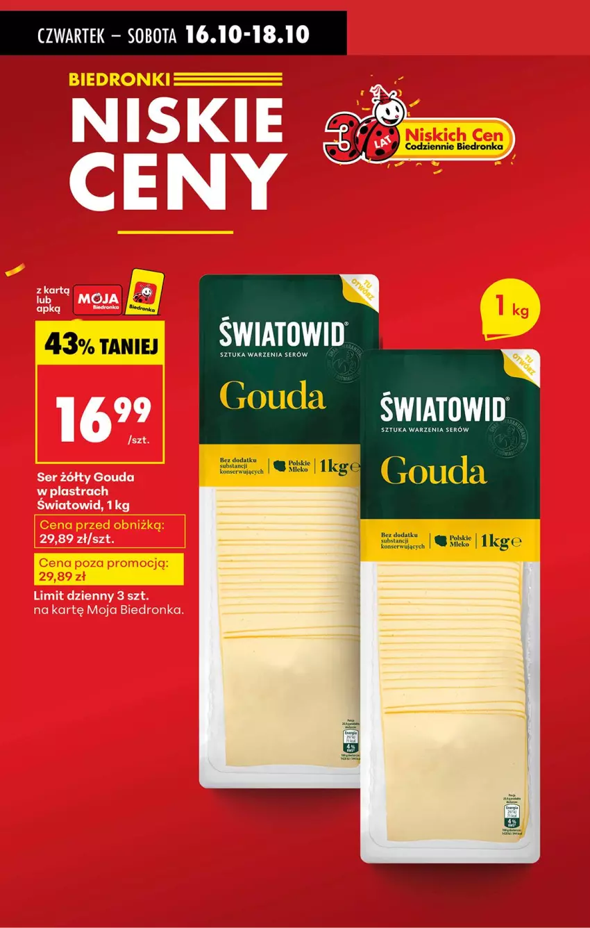 Gazetka promocyjna Biedronka - Od Czwartku - ważna 16.10 do 22.10.2025 - strona 4 - produkty: Gouda, Ser